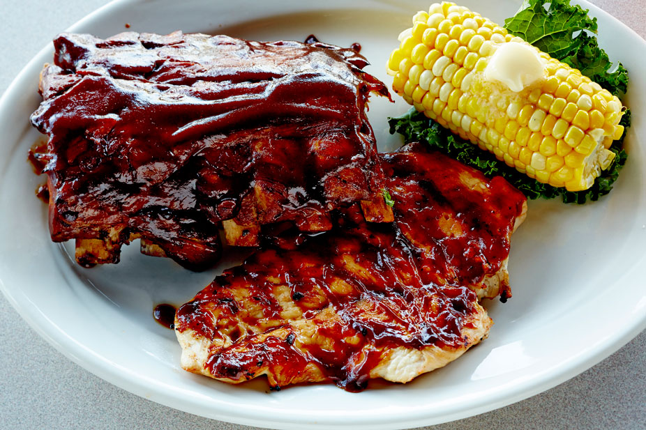 Blue Swan Diner BBQ ribs and chicken